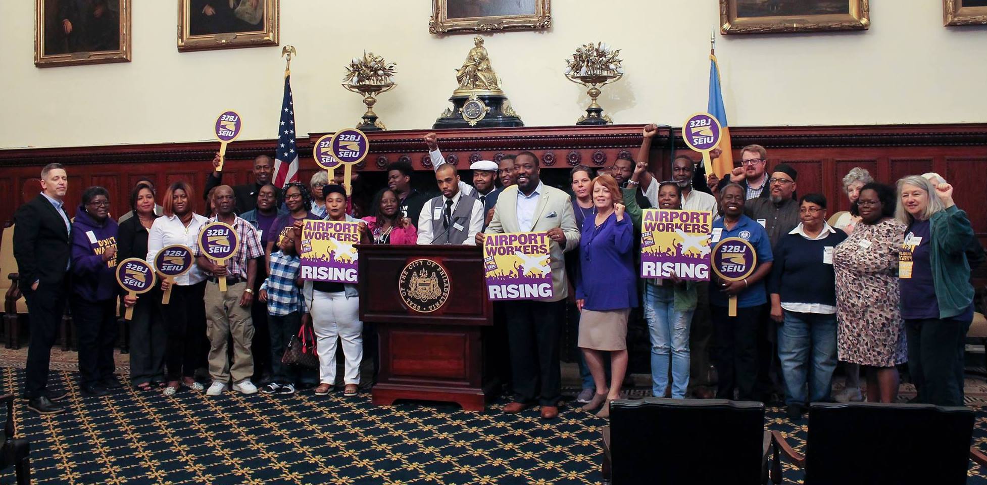 Philadelphia Airport workers win their first union contract SEIU